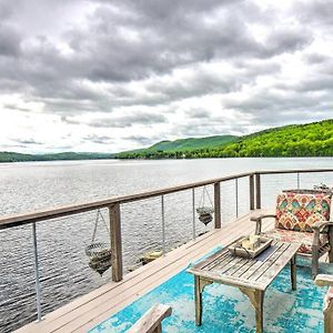 Lake Front Enfield Home With Deck & Boat Dock! Exterior photo